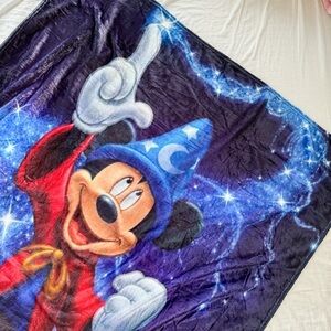 Disney Mickey Mouse Throw Blanket Sorcerer Mickey Super Soft 60x50 New